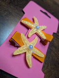 Sunny Yellow Starfish Hair Clip