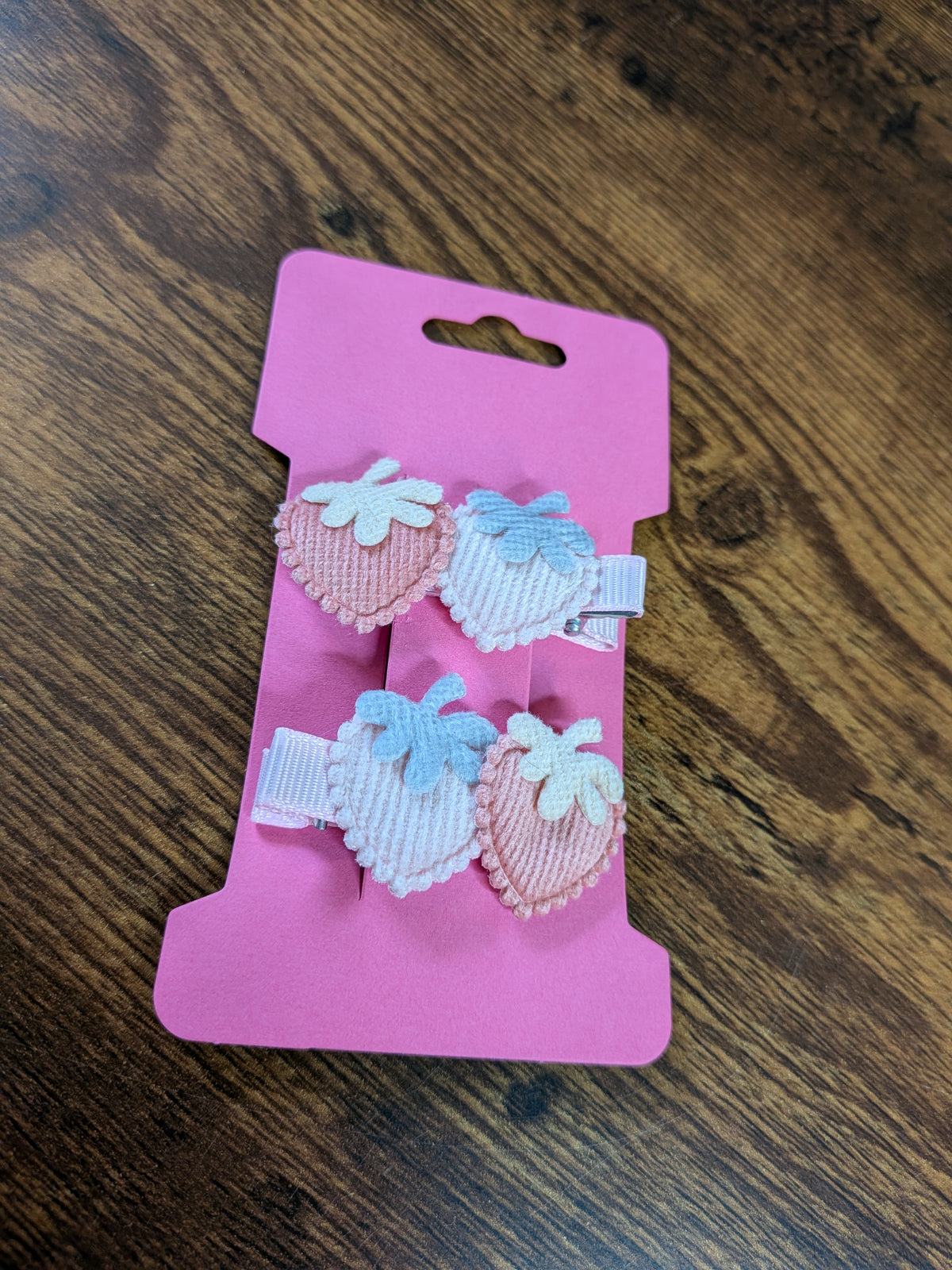 Pale & Baby Pink Strawberry Hair Clip