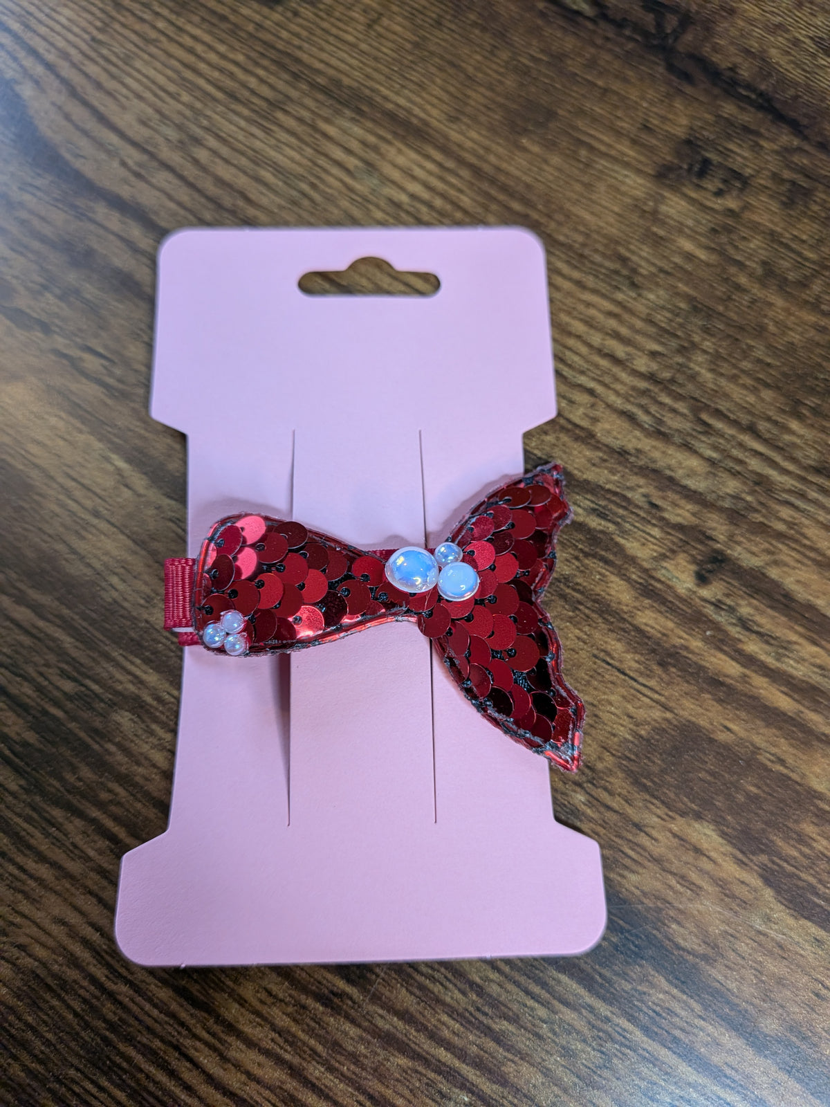 Sparkly Red Mermaid Tail Hair Clip