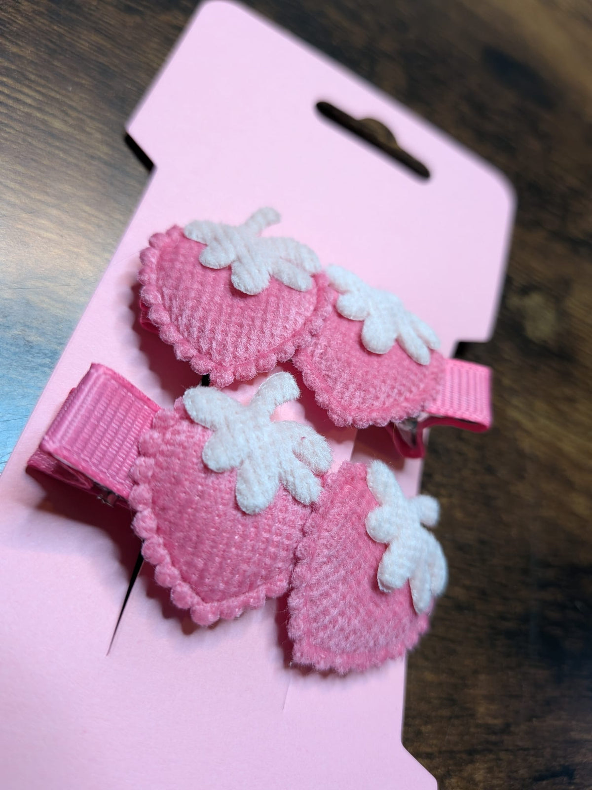 Pale Pink Strawberry Hair Clip