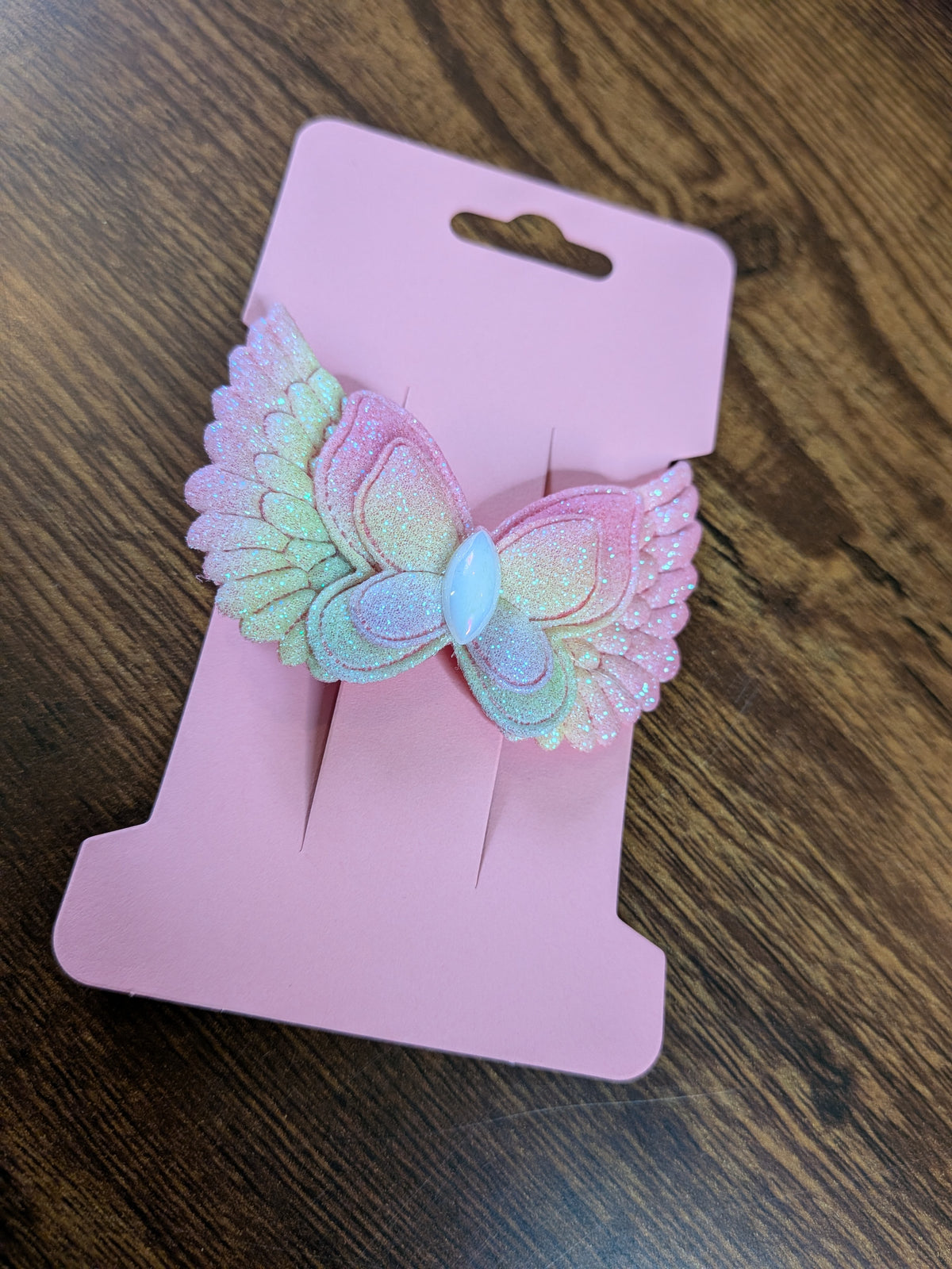 Rainbow Shimmer Angel Wing Butterfly Hair Clip