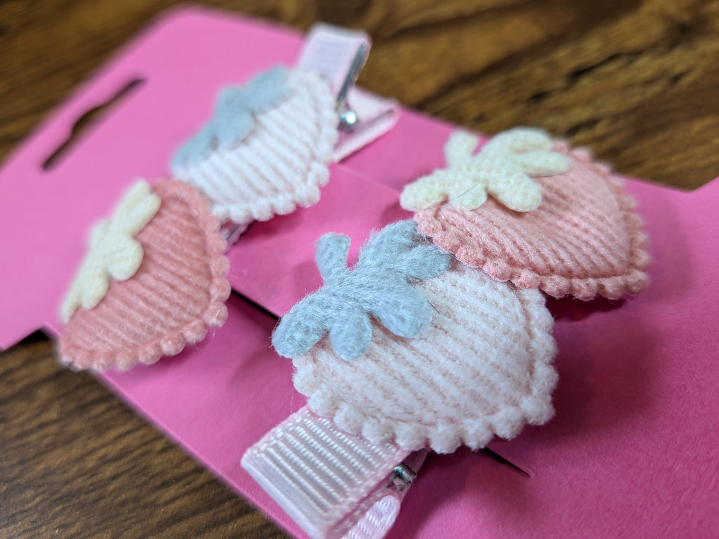 Pale & Baby Pink Strawberry Hair Clip