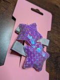 Purple Colour Shifting Sequin Star Hair Clip